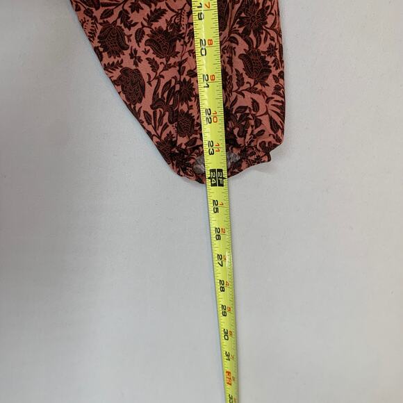 Faherty Susanna Smocked Dress Montserrat Floral Women XS Mauve BrownLongsleeve - Picture 10 of 15